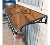 Auvent d'extérieur imperméable pour portes extérieures avec support en métal Protection contre la neige/pluie/UV Idéal pour l'entrée et la terrasse