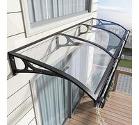 Auvent d'extérieur imperméable - Protection UV transparente pour porte d'entrée contre la pluie, la neige et le soleil - Housse de porche durable (80 x 550 cm)