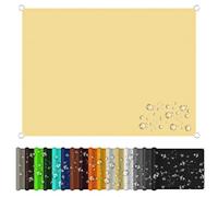 Auvent d'extérieur imperméable rectangulaire en polyester avec cordes de fixation pour terrasse, jardin, terrasse, abri instantané jaune et protection UV 1 x 1 m