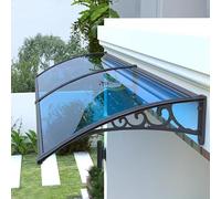 Auvent d'extérieur incurvé durable en polycarbonate - Abri de jardin résistant aux intempéries avec protection UV et pluie, 100 x 120 cm / 39in x47in, 4 options de couleur élégantes