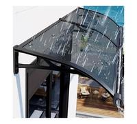 Auvent d'extérieur incurvé pour porte d'entrée en polycarbonate - Pare-soleil pour terrasse, balcon et baie vitrée (80 x 210,8 cm) - Design durable et résistant aux intempéries