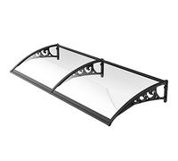 Auvent d'extérieur incurvé pour terrasse et véranda - Réglable - 100 x 150 cm - Protection contre les intempéries, la pluie et la neige, idéal pour porte de maison et d'entreprise, bouclier résistant
