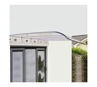 Auvent d'extérieur invisible en polycarbonate pour porte d'entrée, protection contre le vent et la neige, montage facile, barres de soutien en une seule pièce (50 x 120 cm)