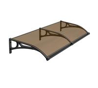 Auvent d'extérieur marron pour porte d'entrée, balcon, véranda, terrasse, terrasse - Résistant aux intempéries - Design élégant (100 x 100 cm)