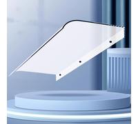 Auvent d'extérieur moderne - Abri en polycarbonate résistant aux UV pour porche, terrasse et entrée - Autonettoyant de 3,5 mm d'épaisseur, 50,8 x 330,2 cm, couverture de toiture transparente