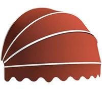 Auvent d'extérieur orange - Cadre en aluminium de 125 cm et housse en polyester résistante à l'eau pour balcon, magasin, restaurant, café, terrasse, porte d'entrée - et solution d'ombrage élégante