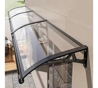 Auvent d'extérieur pour porte de balcon - Protection contre le soleil, la pluie et la neige - Transparent - 100 x 80 cm - Protection contre les intempéries pour entrée