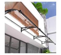 Auvent d'extérieur pour porte de balcon - Protection contre les UV, la pluie et la neige - Housse en polycarbonate transparent - Résistant aux intempéries - Facile à installer - 60 x 100 cm