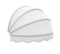 Auvent d'extérieur pour terrasses et magasins, protection UV pour portes et fenêtres, cadre toutes saisons, blanc, 100 cm de diamètre