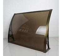 Auvent d'extérieur résistant aux intempéries - Auvent incurvé d'entrée et de fenêtre de 60 x 240 cm, toit en aluminium/polycarbonate pour protection contre la pluie, couverture de terrasse