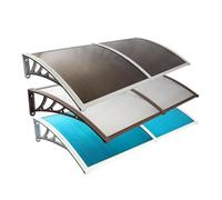 Auvent d'extérieur résistant aux intempéries Polycarte ning moderne pour porte d'entrée facile à installer Abri 60 x 240 cm Marron - t Home Protect Solut
