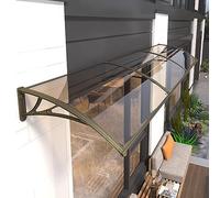 Auvent d'extérieur résistant aux UV pour terrasse et jardin en polycarbonate pour porte d'entrée et fenêtre - 80 x 200 cm - Protection solaire résistante aux intempéries