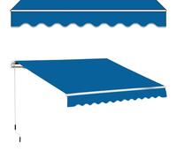 Auvent d'extérieur rétractable 12,7 x 3,8 cm, 12,7 x 2,5 cm, imperméable, idéal pour terrasse, balcon, fenêtre, porte et cour, protection solaire parfaite pour l'extérieur