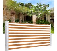 Auvent d'extérieur rétractable en métal - Brise-vue extensible - Bloque le vent - Pour terrasse, balcon et piscine - Assemblage facile - 1,6 x 5 m - Plusieurs couleurs disponibles