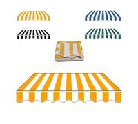 Auvent d'extérieur rétractable en polyester imperméable pour protection solaire et terrasse - 3 x 2,5 m - Jaune