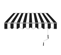 Auvent d'extérieur rétractable réglable 2 x 1,5/3 x 2,5/4 x 2,5/5 x 2,5 m - Protection UV Ex ble bras manivelle manuelle Parfait pour jardin/balcon/terrasse