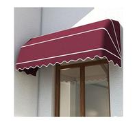 Auvent d'extérieur rétractable - Tissu d'ombrage incurvé, protection haute densité contre la pluie pour jardin, balcon et terrasse - Vert/rouge (100 x 60 x 60 cm)