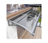 Auvent d'extérieur sans entretien - Protection contre les UV et la pluie - Pour porte et fenêtre - Design silencieux avec grande gouttière - Parfait pour les terrasses et les entrées (60 cm x 360 cm)
