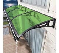 Auvent d'extérieur - Sun e avec évacuation de l'eau - Support en métal anti-UV pour portes d'entrée - Abri résistant aux intempéries pour la pluie et autres