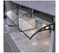 Auvent d'extérieur - Support en aluminium incurvé - Pare-soleil imperméable pour portes et fenêtres - Abri de jardin et terrasse - Noir - 70 x 1