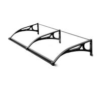 Auvent d'extérieur transparent de 80 x 160 cm, pare-soleil pour fenêtre d'entrée, porche, terrasse, résistant aux intempéries, protection de la maison, design élégant