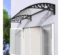 Auvent d'extérieur triangulaire résistant à la grêle en polycarbonate incassable et hydrofuge, capacité de charge de 150 kg pour jardins, terrasses et événements