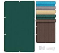 Auvent d'intimité d'extérieur 105 x 700 cm - Housse résistante aux UV avec attaches de câble pour jardin et terrasse - Vert foncé - Parfait pour la protection du balcon et l'ombre