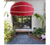 Auvent dôme en toile rétractable pare-soleil pliable en polyester avec cadre galvanisé pour usage résidentiel et commercial (taille : 100 cm Couleur : rouge)