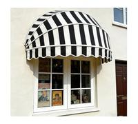 Auvent Dôme Pliable en Toile, Auvent pour Fenêtre Cintrée/moustiquaire avec Armature Galvanisée Pliable, Anti-UV, Imperméable Et Coupe-Vent, pour Terrasse De Jardin(Zwart,120x50x50cm)