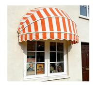 Auvent Dôme Pliable en Toile, Auvent pour Fenêtre Cintrée/moustiquaire avec Armature Galvanisée Pliable, Anti-UV, Imperméable Et Coupe-Vent, pour Terrasse De Jardin(Orange,165x45x45cm)