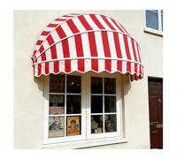 Auvent Dôme Pliable en Toile, Auvent pour Fenêtre Cintrée/moustiquaire avec Armature Galvanisée Pliable, Anti-UV, Imperméable Et Coupe-Vent, pour Terrasse De Jardin(Rosso,160x45x45cm)