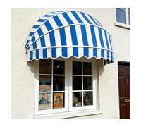 Auvent Dôme Pliable en Toile, Auvent pour Fenêtre Cintrée/moustiquaire avec Armature Galvanisée Pliable, Anti-UV, Imperméable Et Coupe-Vent, pour Terrasse De Jardin(Blue,125x50x50cm)