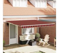 Vidaxl Auvent Rétractable Automatique Orange Et Marron 400x350 Cm