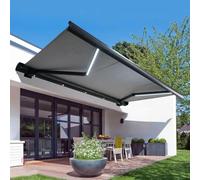 Auvent électrique rétractable motorisé pour porte de terrasse, fenêtre, abri d'extérieur, pliable, anti-UV et imperméable, pour terrasse, balcon, cour