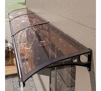 Auvent élégant en aluminium avec housse en polycarbonate - Protection contre les intempéries pour fenêtres, protection contre la pluie et la neige, abri d'extérieur résistant aux UV, entrée au-dessus