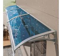 Auvent élégant et moderne en aluminium avec auvent en polycarbonate pour porte, fenêtre, protection contre la pluie, abri d'entrée extérieure, bouclier résistant aux intempéries pour entrée de maison