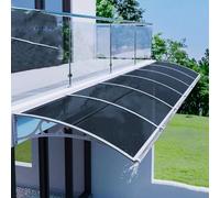 Auvent élégant pour porte d'entrée | Protection UV et neige | Abri résistant aux intempéries | Disponible en gris, or, marron, argent | Support argenté en option | 150 x 160 cm