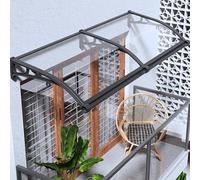 Auvent en Alliage D'aluminium, 32x63in, 47x79in, Auvents, Façade Extérieure en Polycarbonate, Bouclier Anti-Pluie, Fenêtres Domestiques, Balcons, Avant-toits(100x300cm/39x118in)
