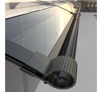 Auvent en Alliage D'aluminium avec Large Gouttière,Panneau De Toiture en Polycarbonate Résistant Aux Intempéries,Abri Silencieux,Facile À Nettoyer Et Protégé Contre Les UV (65x460cm,S)