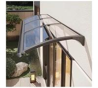 Auvent en alliage d'aluminium pour porte d'entrée avec panneau latéral, résistant aux intempéries, résistant à la pluie et à la neige, protection élégante pour entrée (110 x 250 cm)