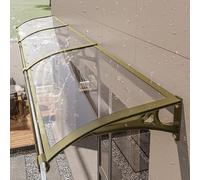 Auvent en aluminium - Abri moderne en polycarbonate pour porte et fenêtre, surplomb extérieur élégant avec système de gouttière, protection contre la pluie et la neige pour les entrées de la maison