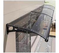 Auvent en aluminium et polycarbonate - Auvent de porte extérieure, 50,8 à 360,7 cm de large, housse de terrasse, protection de porte de garage, abri de pluie, auvent extérieur imperméable