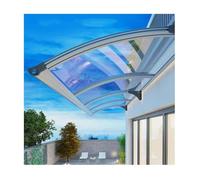 Auvent en aluminium pour porte d'évier, grand auvent en polycarbonate, pare-soleil en surplomb pour porte d'entrée, protection contre la pluie et la neige, panneau creux autonettoyant