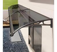 Auvent en aluminium pour portes - Protection UV, protection contre la pluie et la neige pour fenêtres et terrasses, marron 60x - Abri d'extérieur élégant pour plus de confort et d'élégance