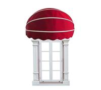 Auvent en dôme durable pour portes et fenêtres - Résistant aux intempéries, à la pluie et à la neige - Pour terrasse, balcon et terrasse (couleur 3, 140 cm) - Solution de revêtement extérieur