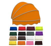 Auvent en forme de dôme hémisphérique avec cadre galvanisé - Pare-soleil pliable pour jardin et terrasse - Housse de fenêtre orange de 120 cm pour espaces extérieurs