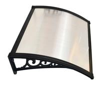 Auvent En Polycarbonate Alvéolaire Transparent 100x80cm 525V