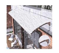 Auvent en polycarbonate avec panneau latéral pour porte d'entrée, 150 x 241,3 cm, housse d'extérieur résistante aux intempéries avec grande gouttière, idéal pour l'entrée de maison