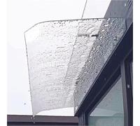 Auvent en polycarbonate pour porte d'entrée, terrasse, fenêtre, protection UV, abri pluie et neige, auvent extérieur 40 x 160 cm