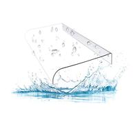 Auvent en polycarbonate pour portes et fenêtres de 3,5 mm - Protection contre la pluie - Pare-soleil incurvé invisible pour entrée, balcon et terrasse - Bouclier résistant aux intempéries